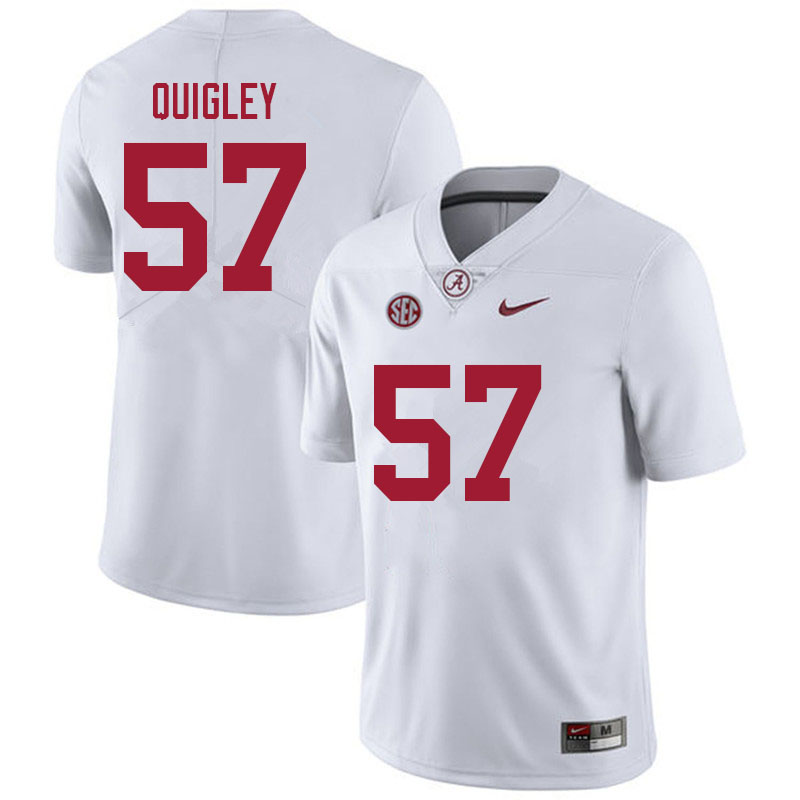 Men #57 Chase Quigley Alabama Crimson Tide College Football Jerseys Sale-White